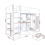 Seconique Jupiter High Sleeper Bed Storage Frame in White and Grey 2 Man Delivery 3