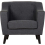 Seconique Seconique Ashley Dark Grey Fabric Armchair 2