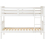 Seconique Neptune Single 3ft Bunk MDF Bed Frame White With Pine Slats 8