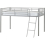 Seconique Kora Mid Sleeper Metal Bed Frame in Silver Finish fits  3ft Single Mattress 6