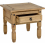 Seconique Seconique Corona Distressed Waxed Pine 1 Drawer Lamp Table 3