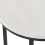 Seconique Dallas Round Side End Table Marble Effect and Black Metal Finish 7