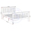 Seconique Matteo 4'6" Bed High Foot End - White 3