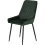 Seconique Quebec Straight Edge Dining Set Medium Oak Effect with Green Velvet Chairs 3