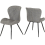 Seconique Treviso Light Oak Effect and Black Dining Set with Grey PU Quebec Chairs 7