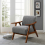 Seconique Kendra Accent Chair in Grey Fabric with Wooden Frame 5