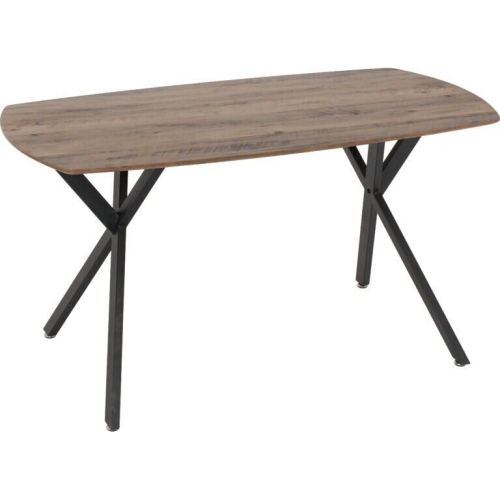 Seconique Athens Rectangular Dining Set Table and 4 Chairs in Medium Oak Effect and Black 2