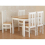 Seconique Seconique Ludlow Pine 4 Seater Dining Set - Oak & White Lacquer Finish 5