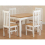 Seconique Seconique Ludlow Pine 4 Seater Dining Set - Oak & White Lacquer Finish 3