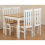 Seconique Seconique Ludlow Pine 4 Seater Dining Set - Oak & White Lacquer Finish 4