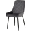 Seconique (Grey Velvet) Athens Medium Oak Effect/Black Rectangular Dining Set with Avery Chairs - Table with 4 Chairs 9