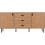 Seconique Leon 2 Door 3 Drawer Sideboard Medium Oak Effect Metal Legs 9