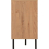 Seconique Leon 2 Door 3 Drawer Sideboard Medium Oak Effect Metal Legs 14