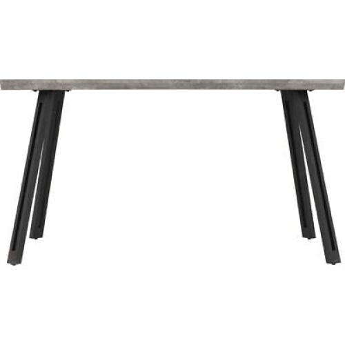 Seconique Quebec Wave Edge Concrete Effect/Black Dining Table Only 2