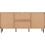 Seconique Leon 2 Door 3 Drawer Sideboard Medium Oak Effect Metal Legs 13