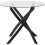 Seconique Sheldon Round Clear Glass Top Dining Table with Black Legs 5