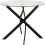 Seconique Sheldon Round Clear Glass Top Dining Table with Black Legs 4