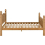 Seconique Corona 4FT 6inch Double High Foot End Bed Fram - Distressed Waxed Pine 14
