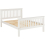 Seconique Monaco 4FT Small Double  High Foot End Bed Frame Only - White 11