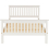 Seconique Monaco 4FT Small Double  High Foot End Bed Frame Only - White 12