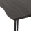 Seconique Quebec Wave Edge Dining Set 4 chairs Black Grain Grey Faux Leather 19