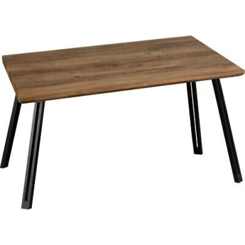 Seconique Quebec Straight Edge Dining Set Medium Oak Effect with Grey Lukas Chairs 1
