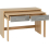 Seconique Seville 2 Drawer Slider Desk Grey High Gloss/Light Oak Effect Veneer 9