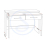 Seconique Seville 2 Drawer Slider Desk White High Gloss/Light Oak Effect Veneer 16