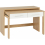 Seconique Seville 2 Drawer Slider Desk White High Gloss/Light Oak Effect Veneer 9