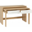 Seconique Seville 2 Drawer Slider Desk White High Gloss/Light Oak Effect Veneer 10