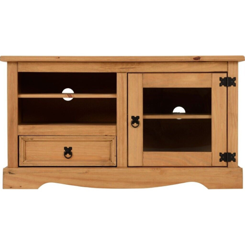 Seconique Seconique Corona Mexican Solid Pine 1 Door 1 Drawer Tv Entertainment Unit 2