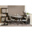 Seconique Athens Rectangular MDF/Metal Dining Set Concrete Effect/Black/Grey 8