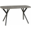 Seconique Athens Rectangular MDF/Metal Dining Set Concrete Effect/Black/Grey 4