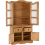 Seconique Corona 3' Distressed Waxed Pine/Clear Glass Buffet Hutch 4