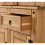 Seconique Corona 3' Distressed Waxed Pine/Clear Glass Buffet Hutch 10