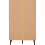 Seconique Leon 2 Door 2 Drawer Cabinet Medium Oak Effect Metal Legs 12