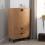 Seconique Leon 2 Door 2 Drawer Cabinet Medium Oak Effect Metal Legs 17
