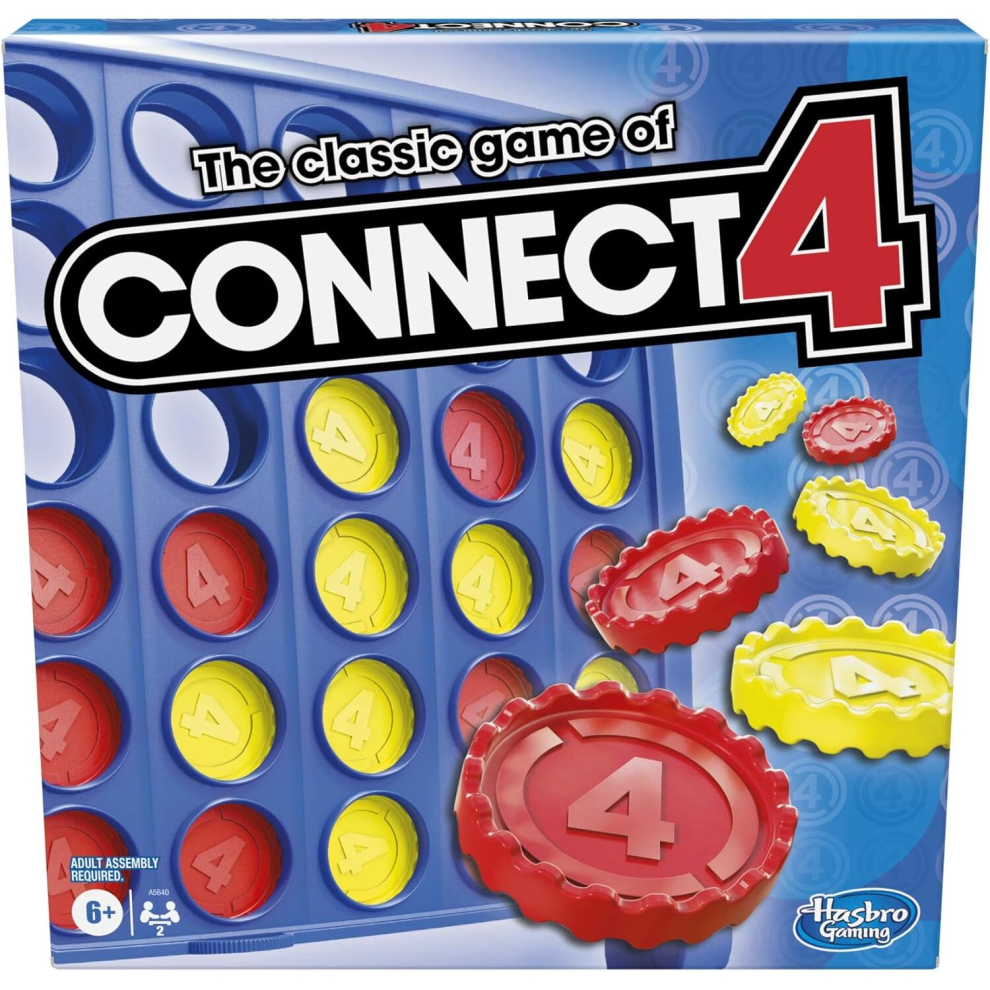 Hasbro Gaming Classic Game of Connect 4 Strategy Board Game for Kids 2 Player 4 in a Row