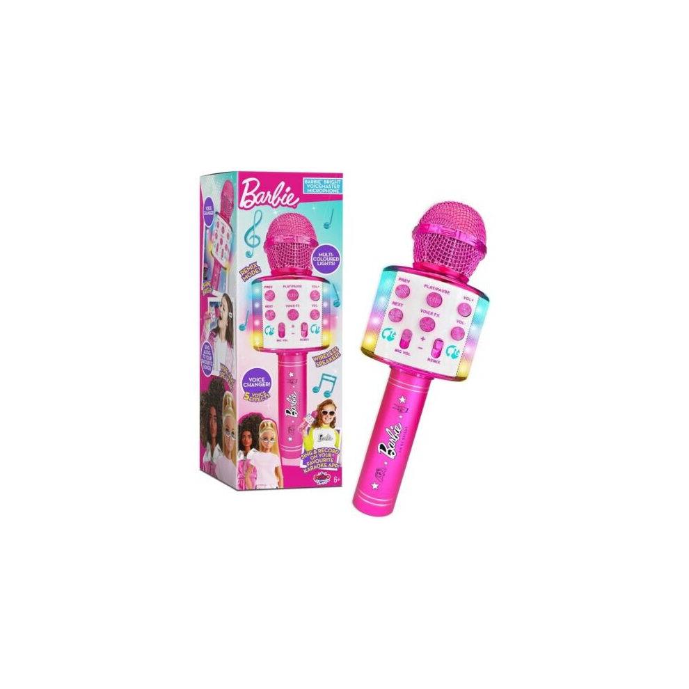 Barbie Bright Voicemaster Wireless Microphone & Speaker Karaoke