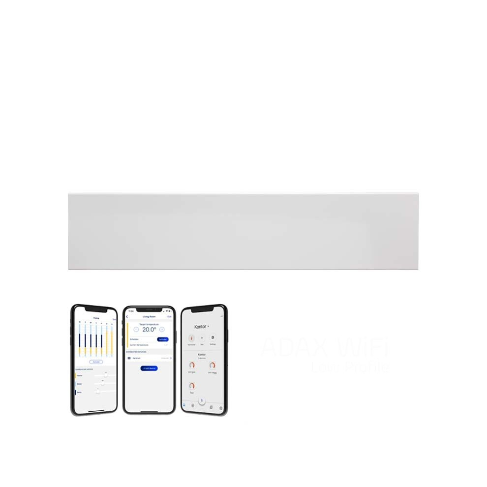 (1200w, White) ADAX NEO WIFI Modern Electric Skirting Heater, Home Automation Heating, IPX4, LOT 20