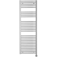 Bray Straight Towel Warmer / Heated Bathroom Towel Rail, Chrome - Electric, Thermostat + Timer 1400 500