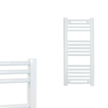 (40cm, 80cm) BRAY Straight Towel Warmer / Heated Towel Rail Radiator, White - Central Heating