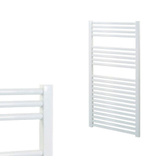 (50cm, 120cm) BRAY Straight Towel Warmer / Heated Towel Rail Radiator, White - Central Heating