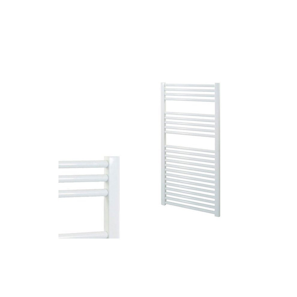 (50Cm, 120Cm) Bray Straight Towel Warmer / Heated Towel Rail Radiator, White - Central Heating 5056046202408