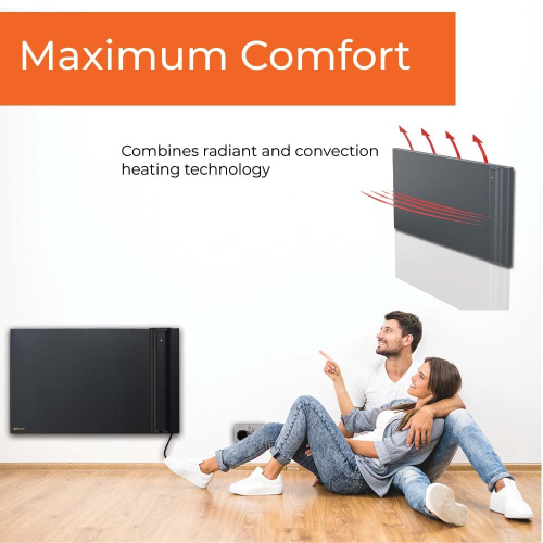 (700w) Radialight Klima Designer Electric Panel Heater / Infrared Convector Radiator + Timer 2