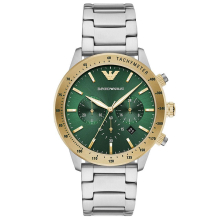 Emporio Armani AR11454 Mario Chronograph Green Men's Watch