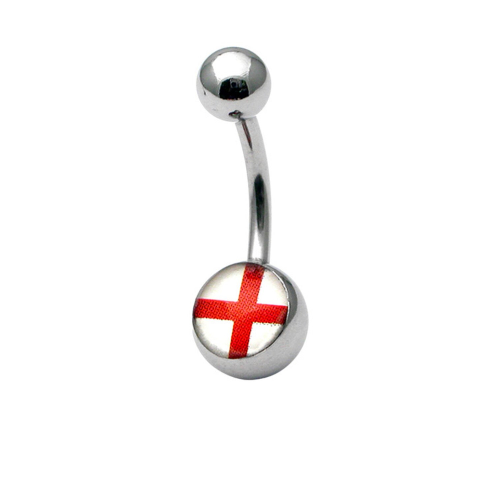(England ) Flag Surgical steel Belly Bars