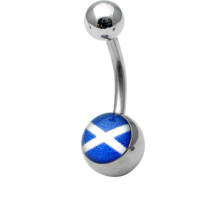 (Scotland ) Flag Surgical steel Belly Bars