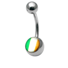 (Republic of Ireland ) Flag Surgical steel Belly Bars