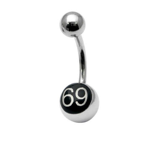 (69) Surgical Steel Worded  Belly Bars